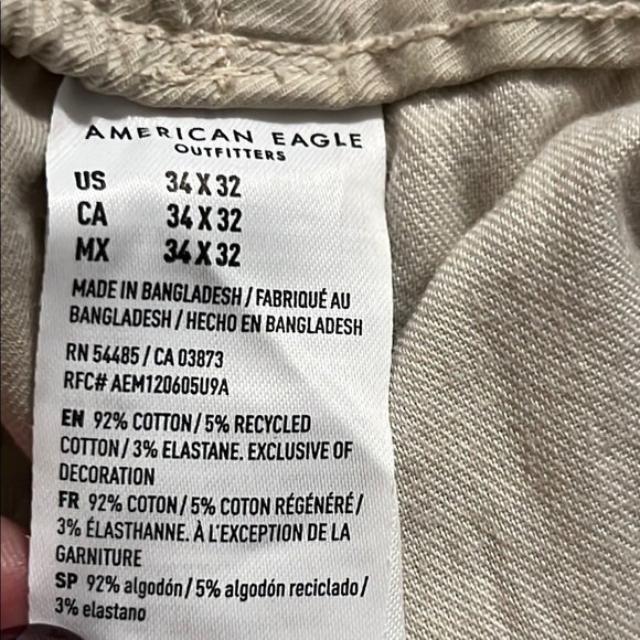 AMERICAN EAGLE OUTFITTERS FLEX Men's Tan 34x32 Pants - Picture 9 of 13